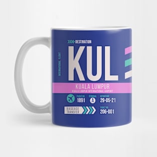 Kuala Lumpur (KUL) Airport Code Baggage Tag Mug